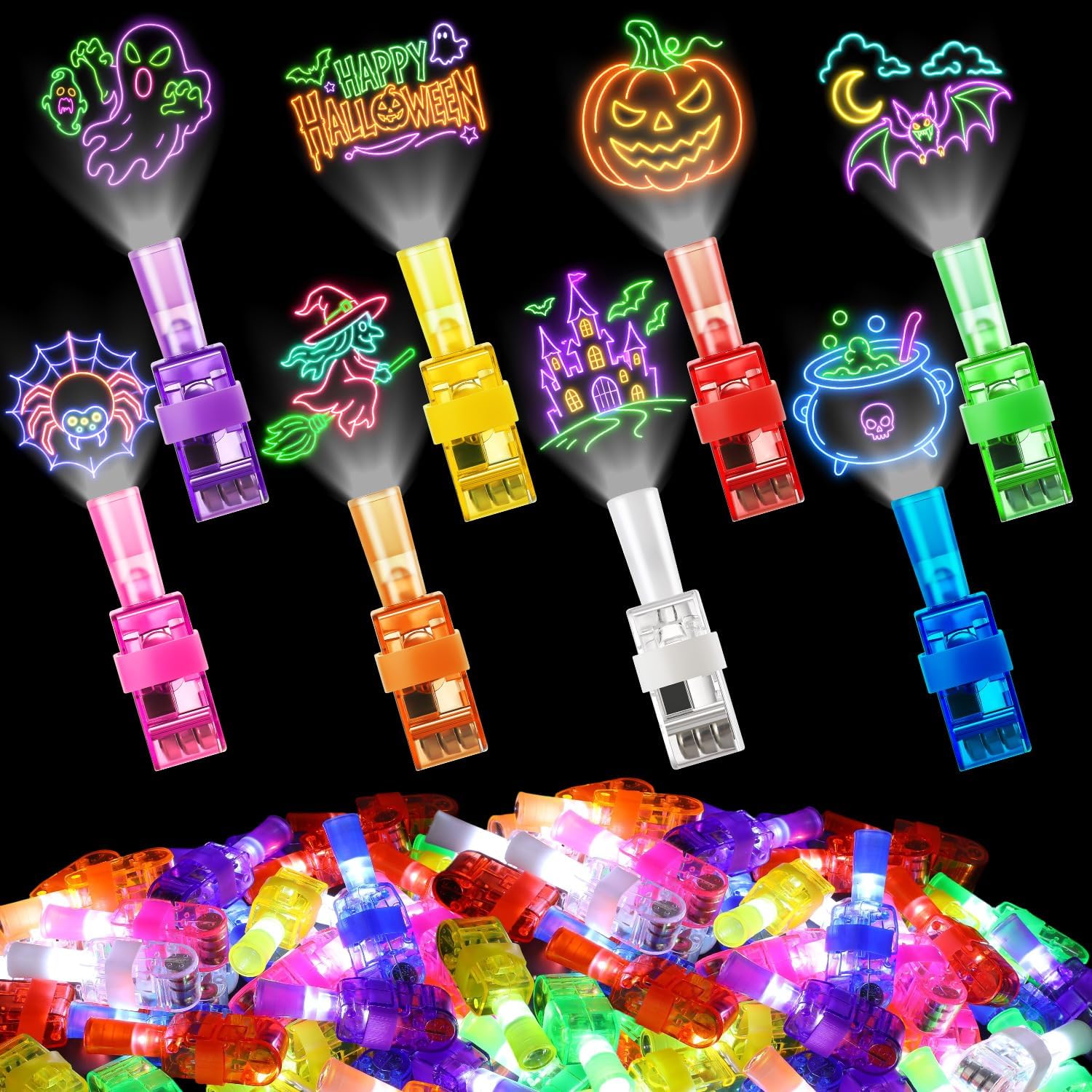 4/40 Stück Halloween LED-Finge – Glow In The Dark Party Glasses Bewertung und Preis