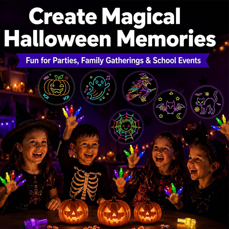 4/40 Stück Halloween LED-Finge – Glow In The Dark Party Glasses Bewertung und Preis