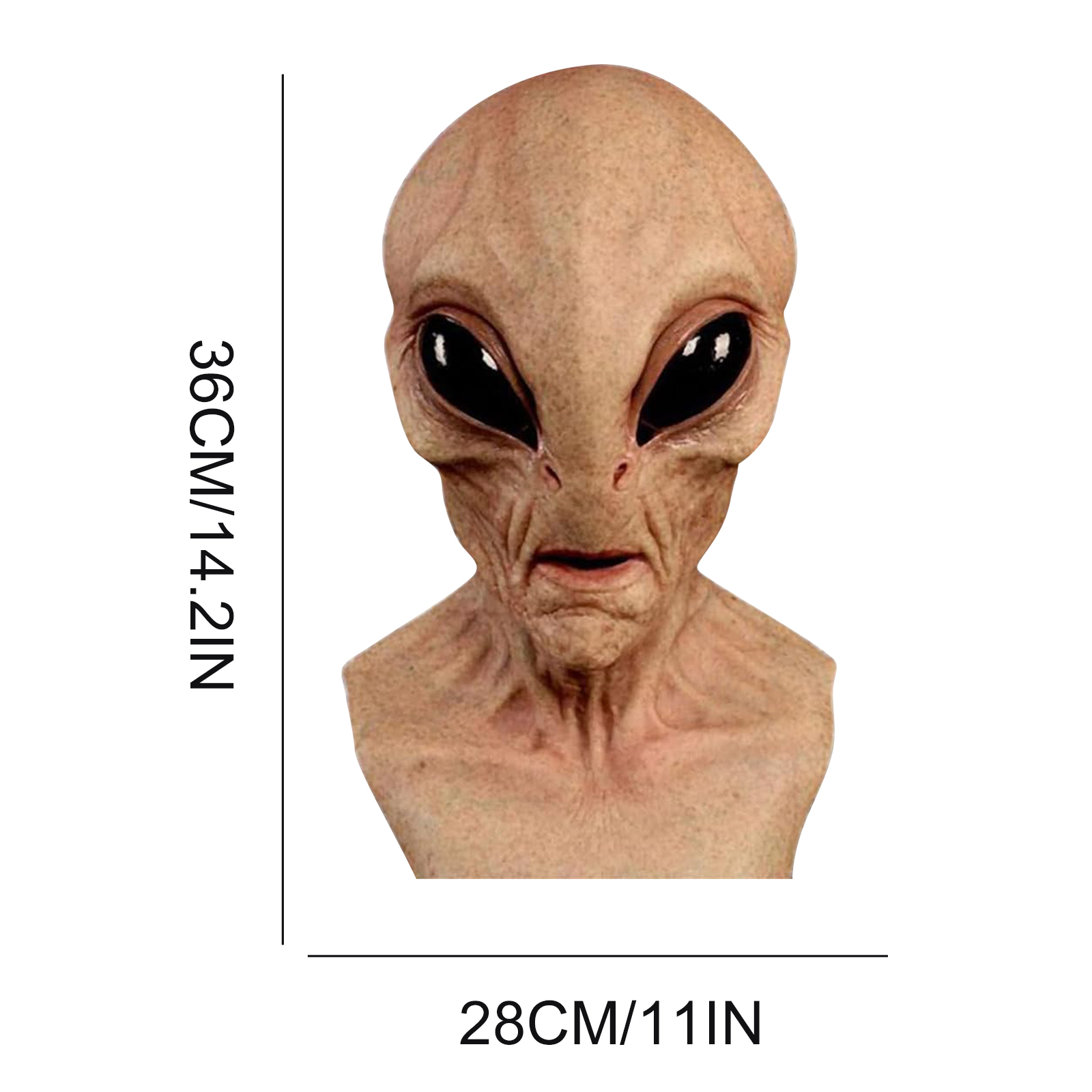 Lustige Alien-Maske aus Latex, – Latex Alien Mask Realistic Bewertung und Preis