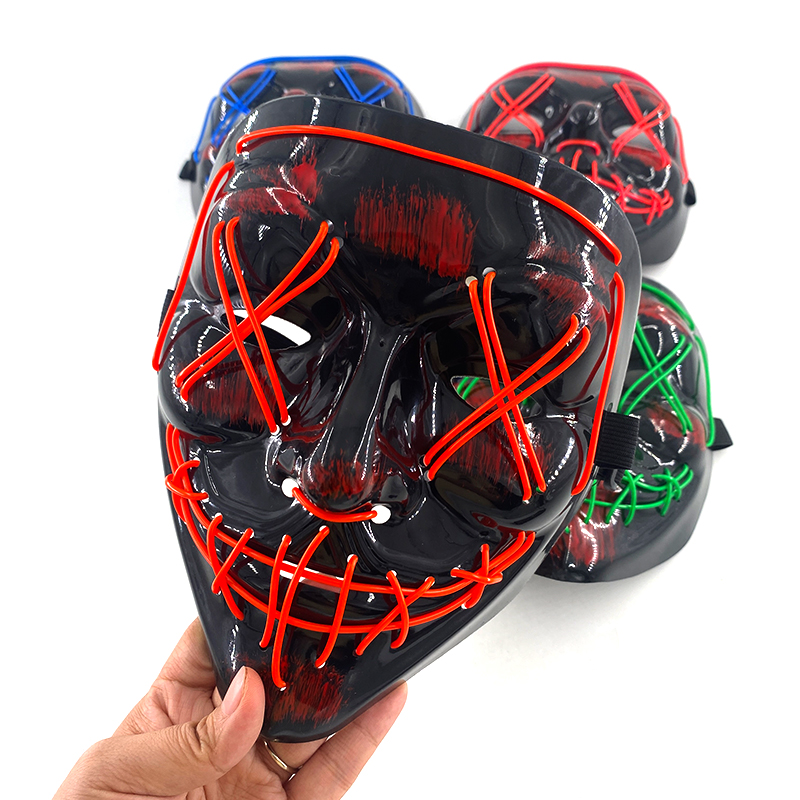 2026 Kabellose Bunte Neonlicht – Led Purge Mask Halloween Bewertung und Preis